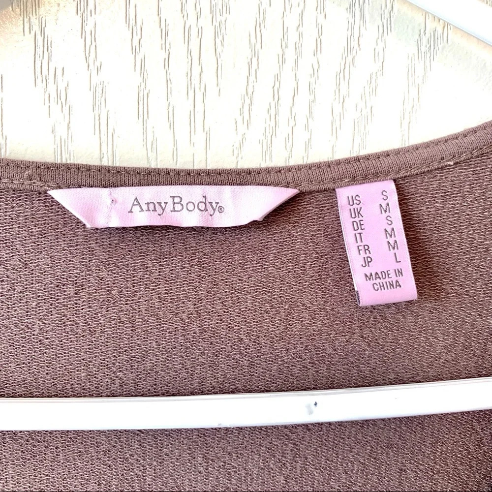 ANYBODY Mauve Ruffled Arm Open Cardigan—SZ. Small - Picture 8 of 12